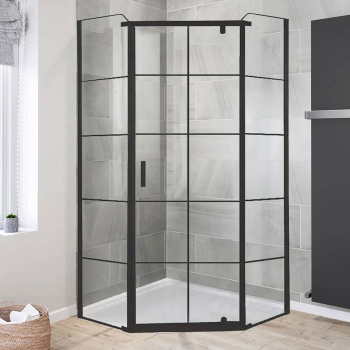 Уголок душевой 90х90х190 мм Verner Sanitary Ware 816B, стекло прозрачное