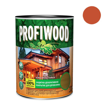 Защитно-декоративное покрытие для древесины алкидное рябина 0,7 кг PROFIWOOD *1/14/490