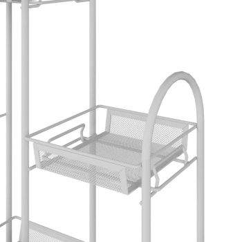 Этажерка для цвет.кашпо металл. "Лира 24" 4-х местн., ш.0,37м,в.0,75м,гл.0,17м Белый ПДЦЛ24Б *1