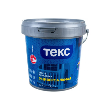 Эмаль акриловая УНИВЕРСАЛЬНАЯ ПРОФИ А глянцевая 0,9 л (ТЕКС)*1