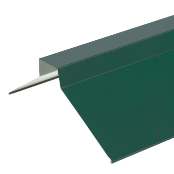 Планка конька 150х150х2000 мм, 0.5 мм, зеленый