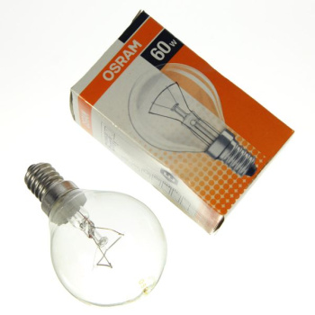 Лампа накаливания 40W Е14 шар прозрачная OSRAM CLASSIK Р CL *10/100