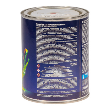 Эмаль ПФ-115 красная 0,8 кг Простокрашено *1/14/490