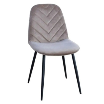 Стул FORPOST Малибу, 44х84х38 см, велюр конфетти смоки, серый