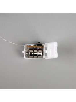 Гирлянда Нить 2 м 20LED тепл.бел.3 реж.серебр нить роса Звездочки IP20  AG13×3 (в компл)10471517*1