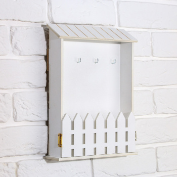 Ключница "Белая", 22,5 х 30,5 х 5,7 см. 4334334