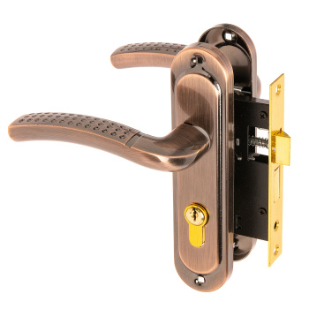 Замок врезной Avers 0827/60, 50 мм, ключ, ключ, цвет медь