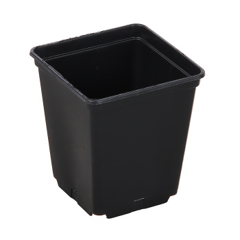Набор горшков для рассады пластм. (0,25л *12шт) квадратный черный (Ангора)  *1/160