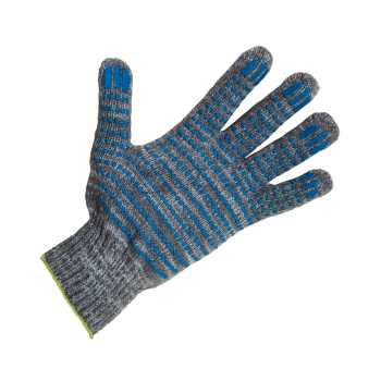 Перчатки ХБ с ПВХ точ 10кл (6 нитей) 50гр серые (графит) *10/200