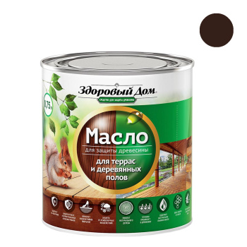 Масло для террас и деревянных полов Здоровый Дом Палисандр 0,75 л *1/6/528