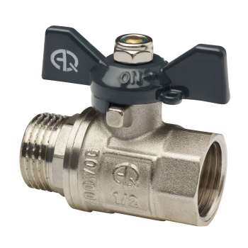 Кран шаровый 3/4" (Ø20) М/П бабочка AQUALINK (01159) *1/10/100