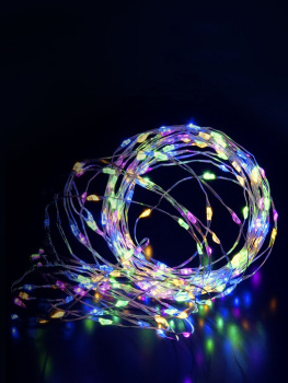 Гирлянда Нить 2 м 20LED мульти медь нить IP44 CR2032х2 (в компл) 147  *1/50 Гирлянда Нить 2 м 20LED мульти медь нить IP44 CR2032х2 (в компл) 147  *1/50
