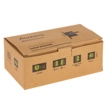 Замок врезной Avers 0827/60, 50 мм, ключ, ключ, цвет медь