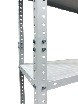 Стеллаж металл. "Steller" выс.1,75м, шир.0,9м, гл.0,4м, 4полки (мах нагр.на полку 100кг), Серый *1