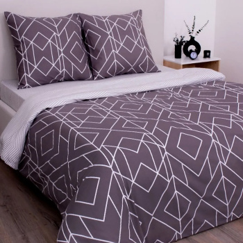 Постельное белье евро бязь Василиса 9604/1 Каро, наволочки 70*70 - 2шт *1/5