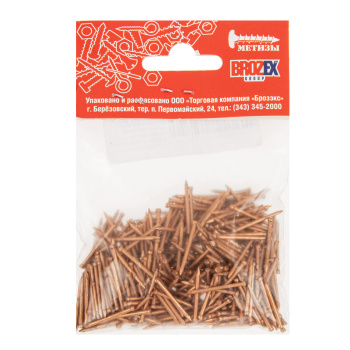 Гвозди финишные 1.4х20 мм BROZEX, 0.1 кг, медь