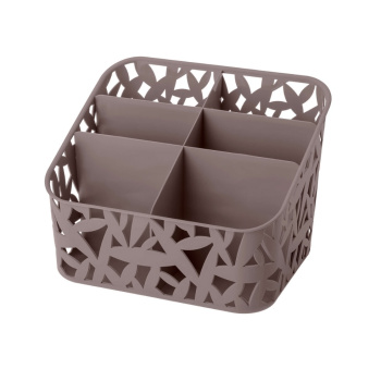 Органайзер пластм. 6 секций 195x160x146мм Коричн. арт.433225314 ("Бвтпласт") *1/14