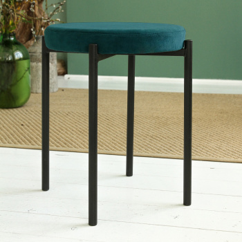 Табурет FORPOST Cindy, 44х50х44 см, микровелюр конфетти изумруд, зеленый