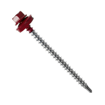 Саморез кровельный 4.8х70 мм BROZEX, RAL 3005, оцинкованная сталь