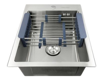 Мойка нерж.врезная 400х500мм глубина 200мм тол. 0,8мм FABIA PROFI С СИФОНОМ С ПЕРЕЛИВОМ+КОРЗИНА *1