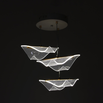 Люстра S2121/3 WT LED 3000К-6500К (h=800, d=360) б/пульта VERNER LIGHTING *1