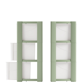 Комод пластм. "Колорит" 3 ящика выс.710мм, шир.475мм, гл.300мм Зелёный М9040"ЗПИ "Альтернатива" *1