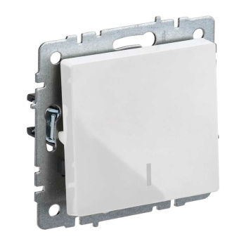 Механизм выключателя "BRITE" 1-кл. белый с подсветкой IEK BR-V10-1-10-K01 *10/100