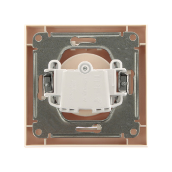 Розетка "ATLAS DESIGN" СП 1-мест. бежевая в сборе 16А SchE ATN000240