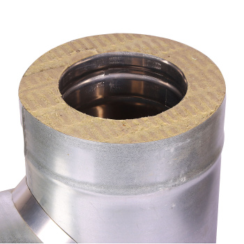 Тройник-сэндвич 90* d.120х200 нерж/оцин 0,5мм/0,5мм AISI 439 *1