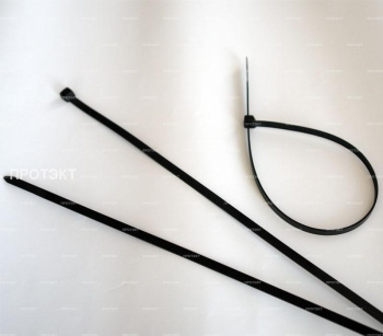 Хомуты Садовые пласт. 200х4мм 100шт Черный Х 4-200 (Протэкт) *10/200 Хомуты Садовые пласт. 200х4мм 100шт Черный Х 4-200 (Протэкт) *10/200