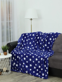 Плед 150*200см фланель звезды синий TF FN F107BL4 b1520 Absolute *1
