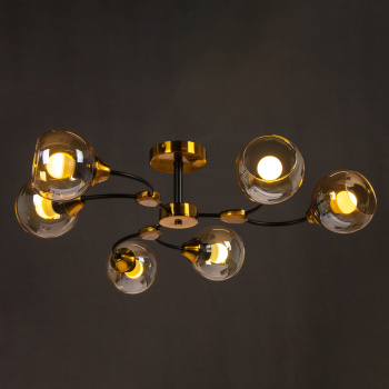 Люстра 20112/6GB+BK AMB Е27 S=13м2 *1 Люстра 20112/6GB+BK AMB Е27 S=13м2 *1