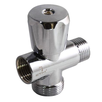 Вентиль трехпроходной для бытовой техники 1/2"х3/4"х1/2" П/П/М CTM CV301234 *1/100