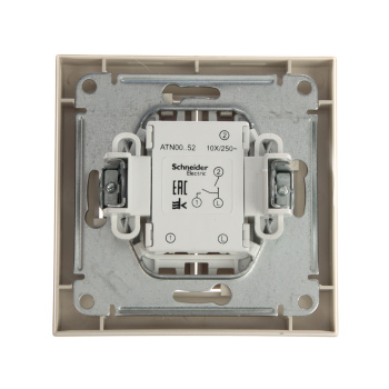 Выключатель "ATLAS DESIGN" СП 2кл. бежевый 10АХ в сборе SchE ATN000252 *