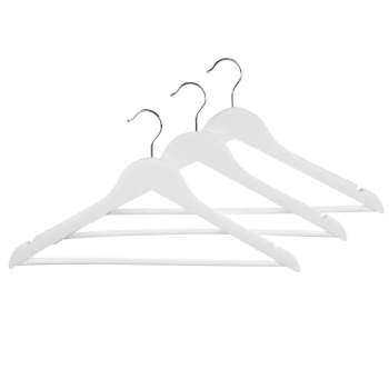 Плечики-вешалка для одежды дерев. НАБОР 3шт 40,5см Белый (арт.411243916) "Бытпласт" *1/48