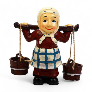Садовая фигура "Бабушка с ведрами" 20х7х19см  10774242