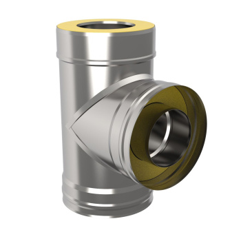 Тройник-термо 90*, 150х220, AISI 430/Оц, 0,8мм/0,5мм, (К), h=400мм(GS) *1/3