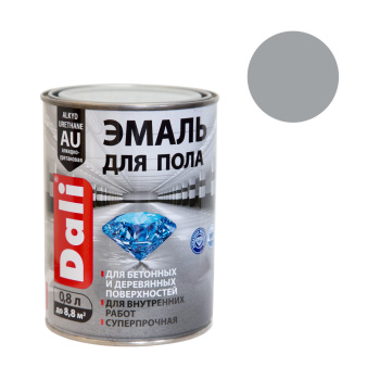 Эмаль алкидно-уретановая для пола серая 0,8 л ДАЛИ (RAL7040) *1/6/576