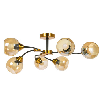 Люстра 20112/6GB+BK AMB Е27 S=13м2 *1 Люстра 20112/6GB+BK AMB Е27 S=13м2 *1