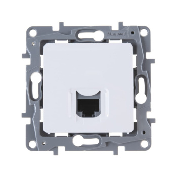 Механизм розетки информ. 1-м СП Etika RJ45 CAT.5 UTP бел. Leg 672241