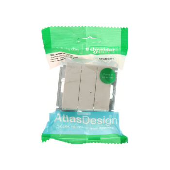 Механизм выключателя 3-кл. ATLAS DESIGN (сх.1+1+1) 10АХ беж. SchE ATN000231*1/20