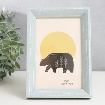 Фоторамка пластик 10х15 см "Скандинавия" серо-голубая 17,2х12,2 см  7858358