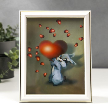 Фоторамка 15х20 281G белая с золотом (пластиковый экран) 1079885