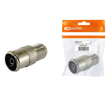Переходник TV гнездо F - гнездо TV TDM SQ1809-0009 *10/100