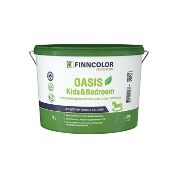 Краска акриловая для стен и потолков "Finncolor" Oasis Kids глубокоматовая  база A  0.9 л  *1