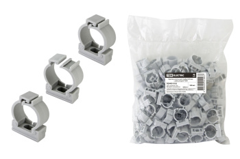 Крепеж-клипса d20мм (для трубы пвх гофро с зонд) с фиксатором упак.100шт TDM SQ0405-0102 *1/10