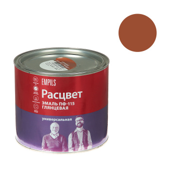 Эмаль ПФ-115 коричневая 1,9 кг Расцвет *1/6/252