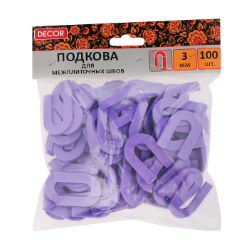 Система выравнивания плитки СВП "Подкова" 3,0мм многоразовая (пакет 100шт) (арт.444-0030)   *1/15/30