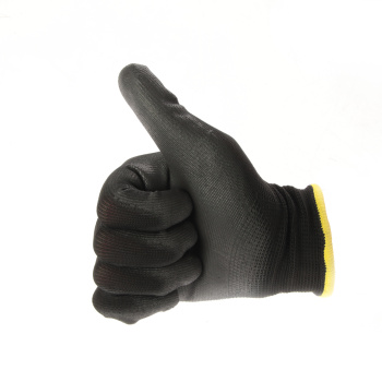 Перчатки рабочие полиэстер, с полиуритановым обливом, Черные, р-р 8(M) PR-PU052 "Fiberon" *1/12/120 Перчатки рабочие полиэстер, с полиуритановым обливом, Черные, р-р 8(M) PR-PU052 "Fiberon" *1/12/120