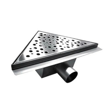 Трап для душа угловой 20х20 см гориз. выпуск, сухой затвор TIM BAD412002 нержавеющая сталь *1/4